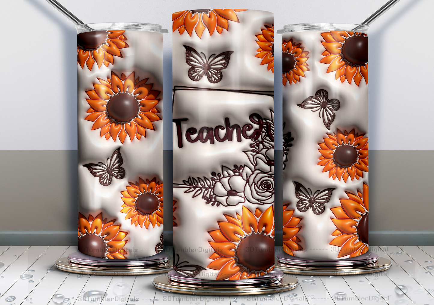 20 oz stainless steel tumbler with metal straw